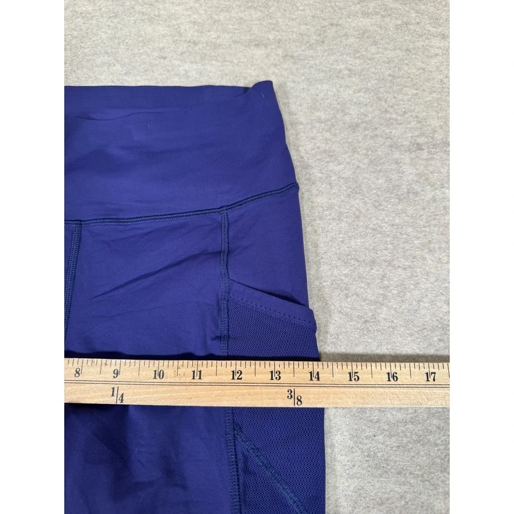 Lululemon Leggings‎ Womens 4 Blue Capri High Rise Mesh Pockets Running Yoga